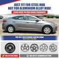 thumbnail image 2 of (4 Pack)15" Set of 4 Hubcaps Wheel Rims Cover for 2017-2020 Hyundai Elantra Sedan Compatible with Steel Wheels Bolt on Installation(15-inch,Black Lacquer), 2 of 10