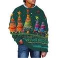 thumbnail image 2 of Elvqul Sweater for Men Knit Christmas Shirts Graphic Merry Christmas Vacation Green Mens Sweater, 2 of 5