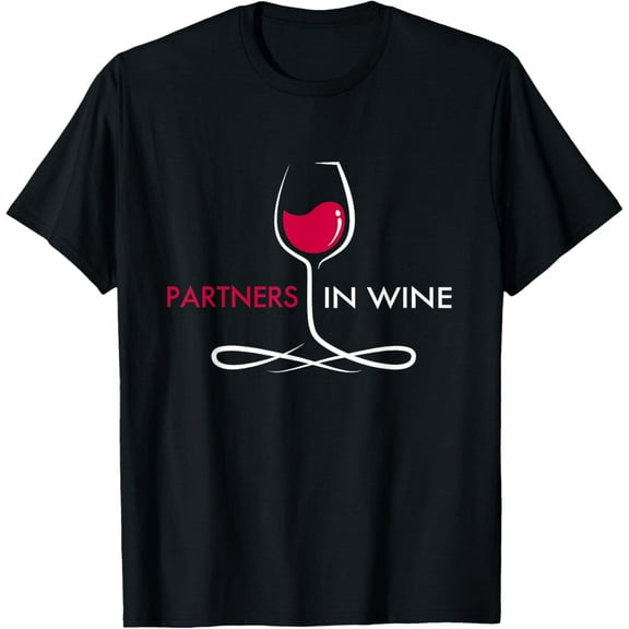Partners In Wine - Wine Gifts for Couples Funny Drinking T-Shirt