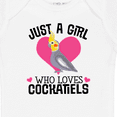 thumbnail image 4 of Inktastic Cockatiel Just a Girl Who Loves Girls Baby Bodysuit, 4 of 5