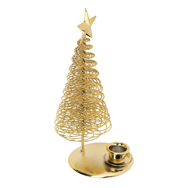 Candelabro De árbol De Navidad JadeshayMX con Estrella De Metal Dorado para Decoración De Mesa