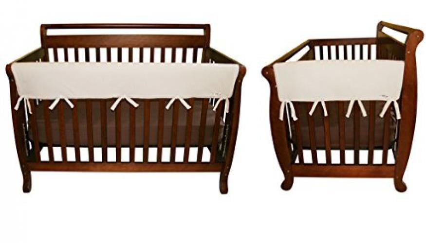 Natural Fleece 3 Piece Cribwrap Convertible Crib Rail Cover Set