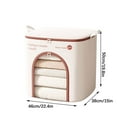 thumbnail image 1 of Bolsa de almacenamiento con cremallera de gran capacidad, resistente a la intemperie, de algodón y lino, para dormitorio, para guardar ropa y empacar., 1 of 2