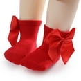 thumbnail image 5 of 6 Pairs Baby Girls Ankle Socks Bow Toddler Infants Cotton Socks Breathable Casual Socks Bowknot Dress Socks for 0-36 Months, 5 of 14