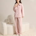 thumbnail image 4 of Fuzzy Pajamas for Women Long Sleeve Zip Up Jackets Pants Set 2 Piece Lounge Set Women Winter Women Pajama Sets, 4 of 5