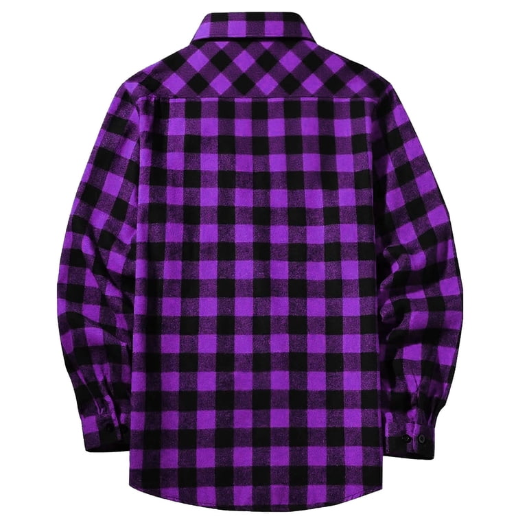 Cethrio Boys Plaid Shirts, Lightweight School Long Sleeve Collared