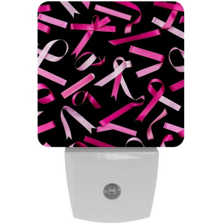 

Night Light Night Lights Plug into Wall 2-Pack Nightlight Plug in Night Light Dusk to Dawn Night Lamp Led Night Light for Adults Kids Room Breast Cancer Sign Pink Pattern