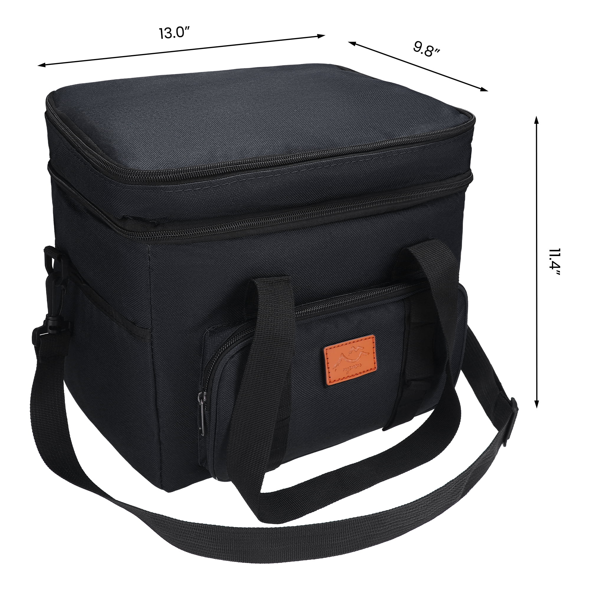 Unique Bargains Reusable Leakproof Lunch Bag for Office, Beach Black