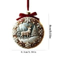 thumbnail image 1 of Yhmxh Bola de Navidad 2D, colgante plano de acrílico, decoración para árbol de Navidad, accesorios para decoración navideña., 1 of 6