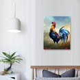 thumbnail image 4 of Nawypu  Blue And Purple Colorful Rooster Wall Art Canvas pictures Poster decor aesthetic Canvas Artwork Paintings Wall Decor Home Decorations for Living Room Dining Room Office, 4 of 5