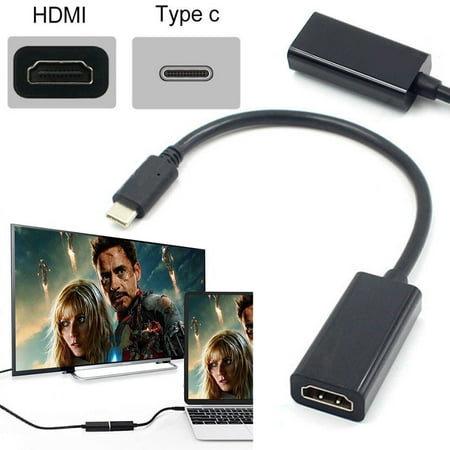 Type-C to HDMI USB 3.1 HDTV TV Cable Adapter Converter For Macbook Android Phones (Best Way To Connect Mac To Tv)