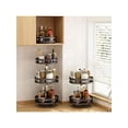 thumbnail image 6 of 3-Tier Rotating Kitchen Spice Rack, Metal Turntable Spice Organizer with Polished Finish, Multi-Layer Lazy Susan Seasoning Rack for Countertop and Pantry Storage, Modern Black, 6 of 9