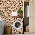thumbnail image 4 of Peel and Stick Wallpaper Abstract Brown Cream Cowhide Print Wall Mural 17.7in x 9.8ft Self Adhesive Removable Wall Paper Renter Friendly Wallpaper for Nursery Bedroom Cabinets, 4 of 8