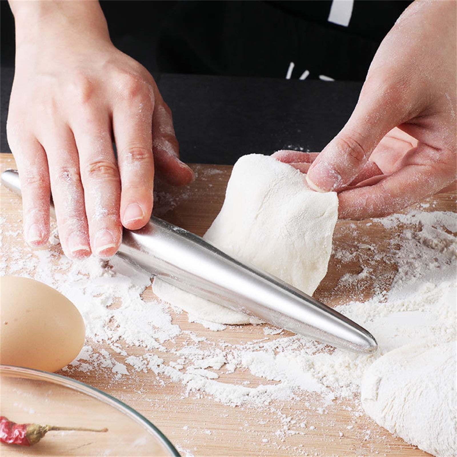 ROULEAU À PÂTE En Treillis Robuste En Acier Inoxydable Pour Boulangerie