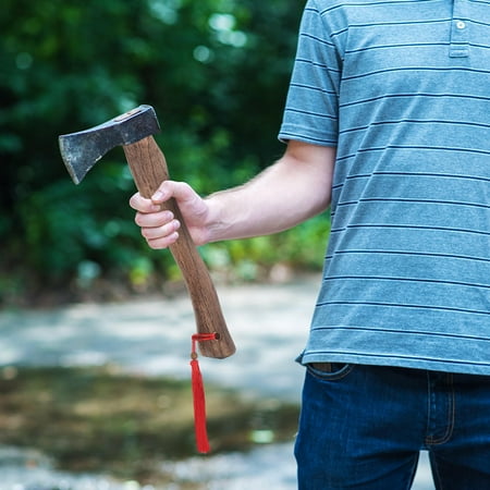 FUTUREORYY Axe Handle 1Pcs 34.0x5.0x2.7in Carbonized Wood for Camping and Hiking