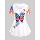 thumbnail image 1 of Camiseta Talla Extra Estampado Bandera Americana Rosegal  Camisetas tallas grandes, 1 of 5