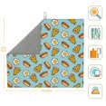 thumbnail image 2 of Uemuo Hot Dog Pizza Pattern Dish Drying Mat,16*18 inch Absorbent Dish Drainer Kitchen Counter,Large Size Dish Drying Pad for Countertops,Sinks,Draining Racks, 2 of 6