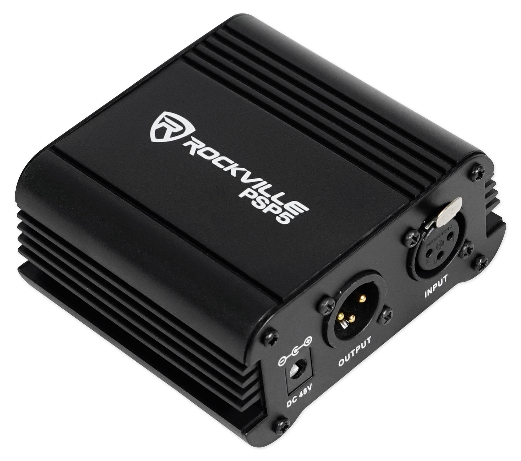 Rockville PSP5 48V Phantom Power Supply Box for Condenser Mics