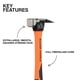 thumbnail image 2 of Hammer Klein Tools H80918, fibra de vidrio de cara lisa, 18 onzas, 2 of 5