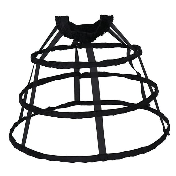 Enagua de crinolina para mujer, línea A, enagua de crinolina para enaguas rockabilly Negro Hugo Traje de boda aro