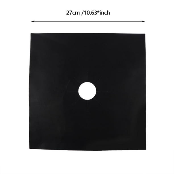 6 pcs/set Estufa reutilizable Quemador de Cubiertas de fibra de vidrio Protector de estufa protectora Estera Herramienta de cocina Antiadherente, Liner de limpieza rápida para coci(Negro) EOTVIA No