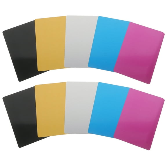 Masteelf Aluminum Blank Name Cards for DIY Business Cards and Craft Projects 25pcs Assorted Color