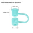 thumbnail image 2 of 12Pack Straw Cover Cap, Sky Blue Silicone Straw Tips Cover Fits 8mm/0.32" OD Drinking Straws, 2 of 6