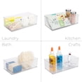 thumbnail image 6 of Mainstays Large Clear Plastic Organizer Bin for Bathroom, 6 of 8