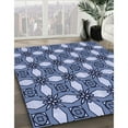 thumbnail image 2 of Ahgly Company Indoor Round Patterned Day Sky Blue Area Rugs, 4' Round, 2 of 6