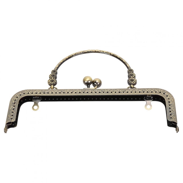 Metal Purse Frame, Retro Square Embossed Bronze Beautiful And Practical Purse Frames For Bags, For DIY Purse Frame DIY Craft Purse Making,Bag Making