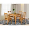 thumbnail image 2 of East West Furniture Oxford 5-piece Traditional Wood Kitchen Set in Oak, 2 of 6