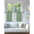 thumbnail image 4 of Sheer Curtains 45 inches Long, Minimalist Sage Green Gradient Gray Stripes Light Filtering Sheer Window Curtains Rod Pocket Voile Drapes for Bedroom Living Room, 52"W x 45"L 2 Panels, 4 of 7