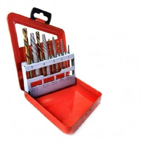 

10pc Left Hand Screw Extractor Kit Remove Broken Bolts Fasteners Easy Out Drill Bit