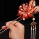 thumbnail image 5 of Horquilla para el pelo de novia con flores, accesorio para el pelo con borlas y perlas para mujer, 5 of 7