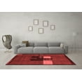 thumbnail image 3 of Ahgly Company Indoor Square Abstract Red Modern Area Rugs, 3' Square, 3 of 4