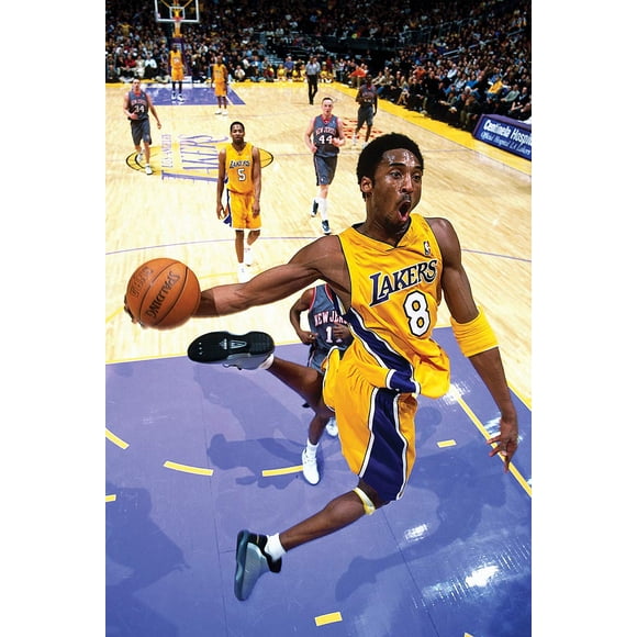 Inkvision Kobe Bryant Dunking - Affiche de Sports/Basketball - Mesure 16 x 24 Pouces