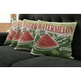 thumbnail image 2 of Ambesonne Vintage Throw Pillow Cover 4 Pack, Old Faded Funny Graphic, 20", Green Red Ecru, 2 of 6