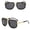 Dark Black, variant on Designer Men Women Sunglasses Square Metal Sunglasses Retro Gold Frame