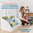 thumbnail image 3 of ECR4Kids Wooden Forward-Facing Toddler Book Display, Beginner Bookshelf, White Wash, 3 of 9