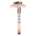 thumbnail image 3 of 2.03 ctw with Simulated Diamond Halo Accents Anniversary Ring for Women | Heart Cut Simulated Champagne Diamond | Hyperallergenic Solid 18K Rose Gold, 3 of 5