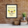 thumbnail image 4 of Designs ByLITA When Life Gives You Lemons Trade Them For Coffee, 11 x 14 White Wall Print (Framed) | Funny Coffee Home & Office Decor, 4 of 7