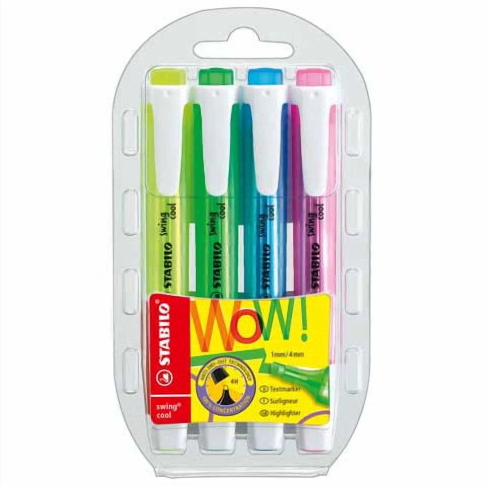 STABILO BOSS Mini Pastellove Highlighters - Wallet Of 3, Assorted Pastel Colors, 2mm & 5mm Chisel Tip