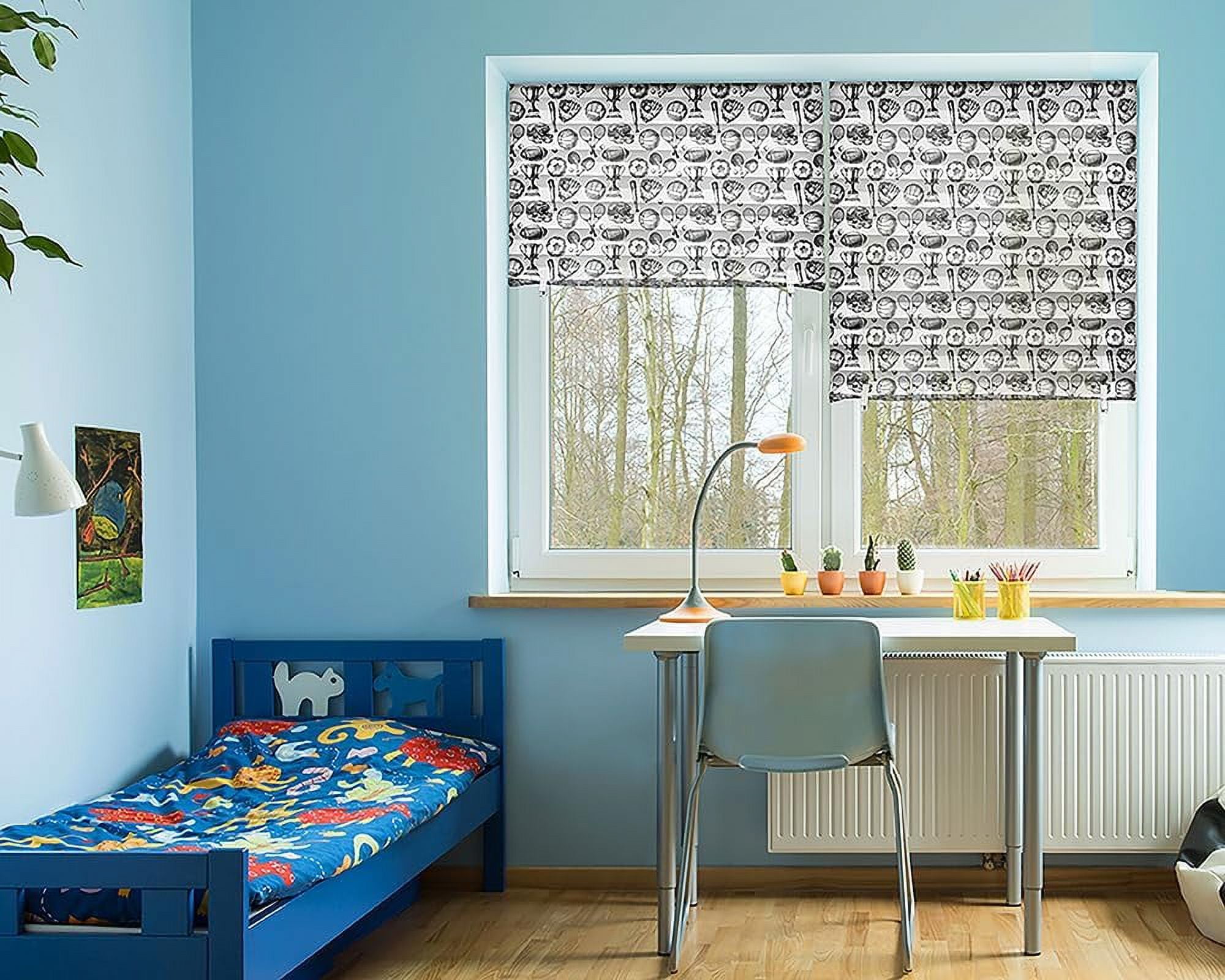 Redi Shade No Tools Original Light Filtering Pleated Paper Shade Sports, 36" W x 72" L, 4 Pack