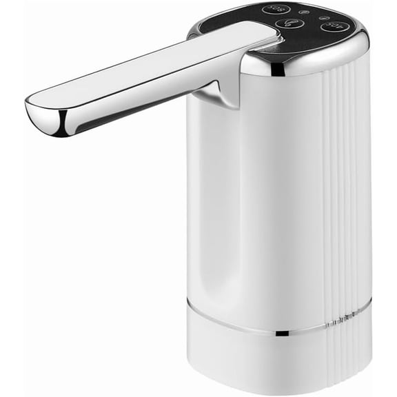 Generic Electric Water Bottle Pump Foldable Water Dispenser Pump for 1-5 Gallon Automatic Water Dispenser Countertop for RV Outdoor Travel Bedside Home Office Camping (White)