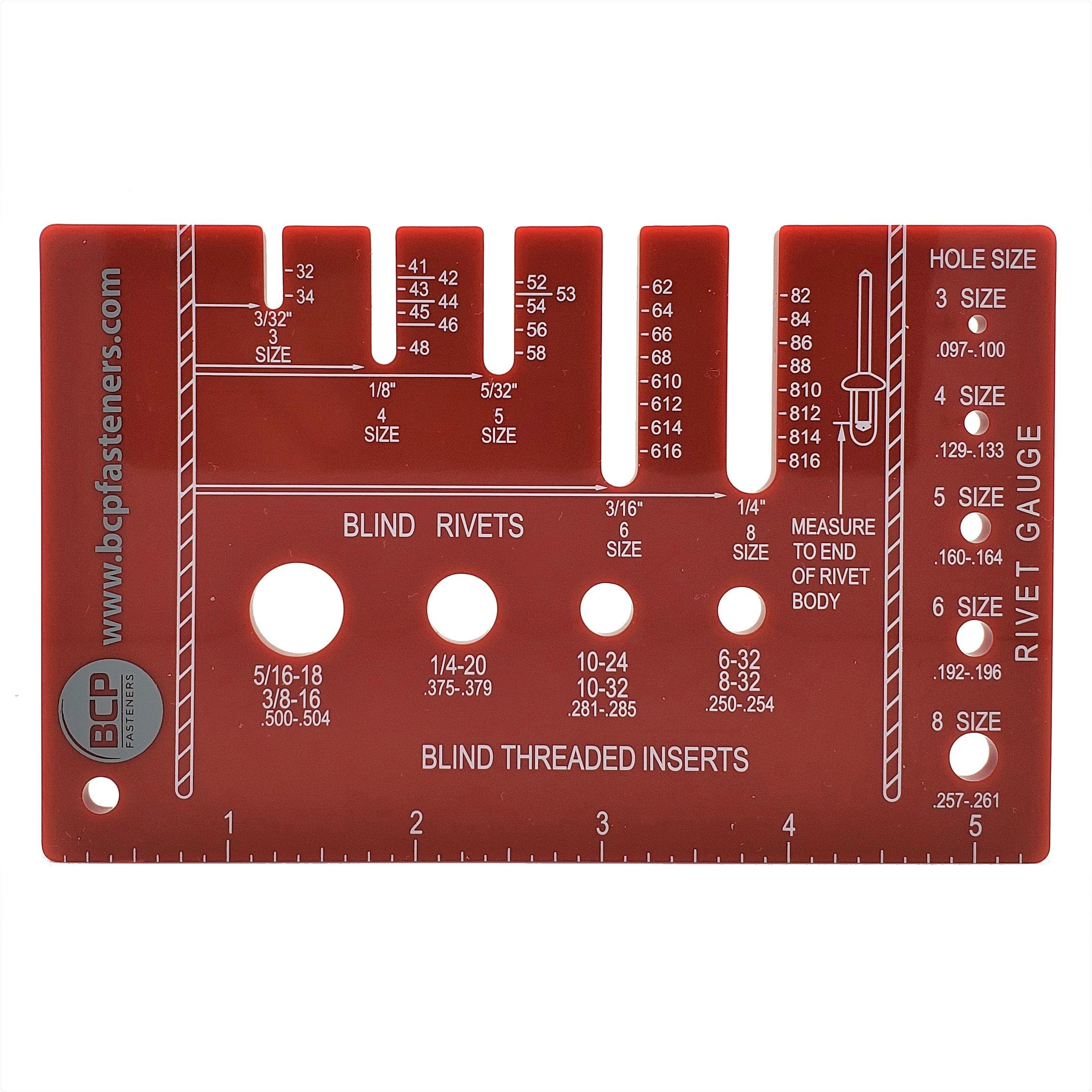 Pop Rivet And Blind Threaded Rivet Nut Gauge (BCP676)