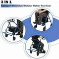 thumbnail image 3 of Déambulateur Tout-Terrain 2 en 1 et Fauteuil de Transport, Fauteuil Roulant Pliant avec Roues Non Pneumatiques de 10 Po pour Aînés, Dossier Réversible et Repose-Pieds Amovibles, 3 of 9