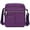 Purple, variant on BadPiggies Women Nylon Purse Crossbody Bag Handbag Waterproof Casual Shoulder Bag with Zipper Pockets (Black)