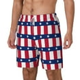 thumbnail image 5 of Men's 2 in 1 Swim Trunks with Compression Liner Texas Flag Quick Dry Beach Shorts, 5 of 6