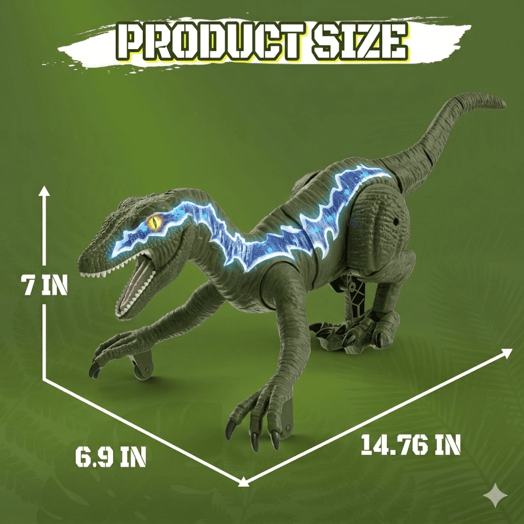 XINGLUKE Remote Control Dinosaur Toys for Kids, Walking Robot RC T-Rex Toys for Boys Girls 3+ Years Old, Green