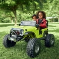 thumbnail image 2 of VOLTZ TOYS Lifted Monster Jeep 24V 2 Seater Classic Ride on Car with Remote Control, Leather Seat and EVA Tires, 2 of 7